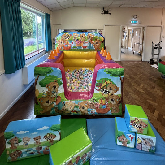 Teddy Bear Picnic Multicoloured Inflatable Ball Pool Air Juggler