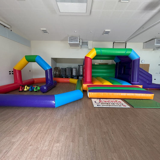 4x Didi Cars Walk 'n' Rides Animal Hoppers (with inflatable track) Rainbow