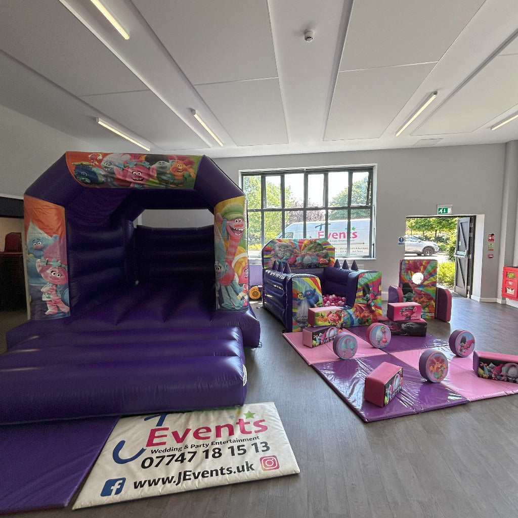 Troll Bouncy Castle, Ball Pool & Soft Play Purple Package