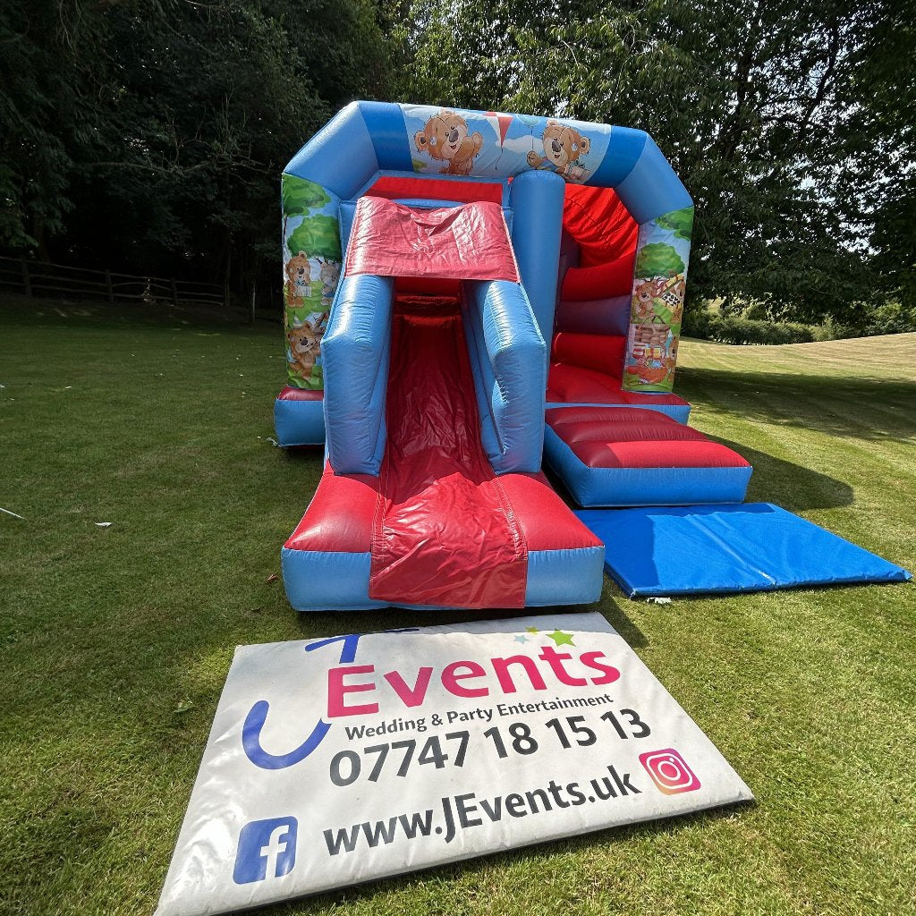 Teddy Bear Picnic Bounce 'n' Slide Red & Blue