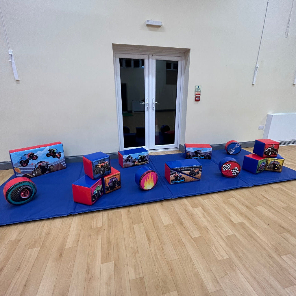 15 x Monster Truck Soft Play Shapes