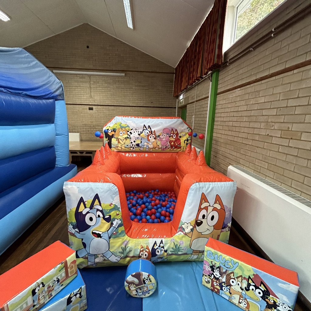 Bluey Orange Inflatable Ball Pool Air Juggler