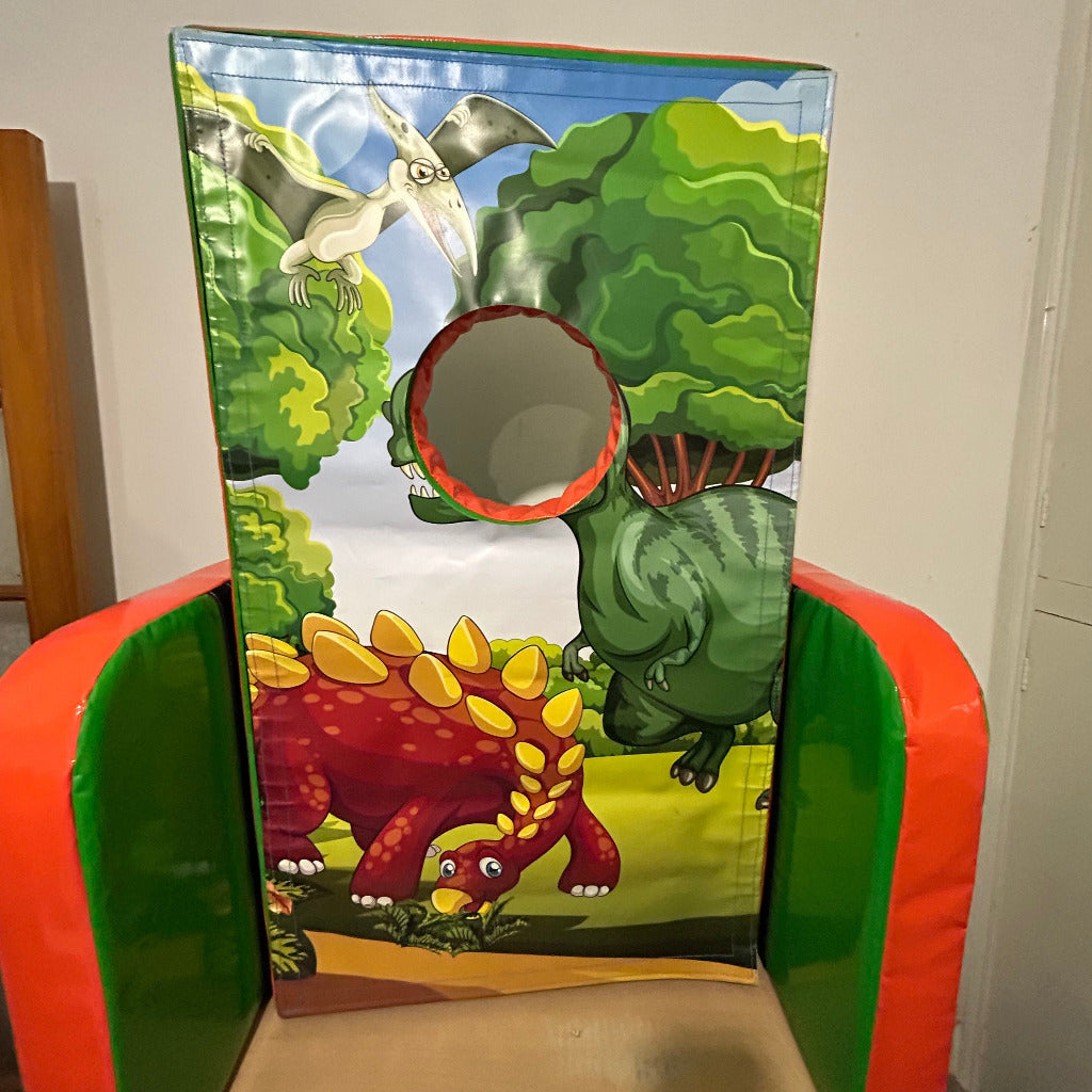 Dinosaur ‘Face in Hole’ Peek a Boo Green & Purple