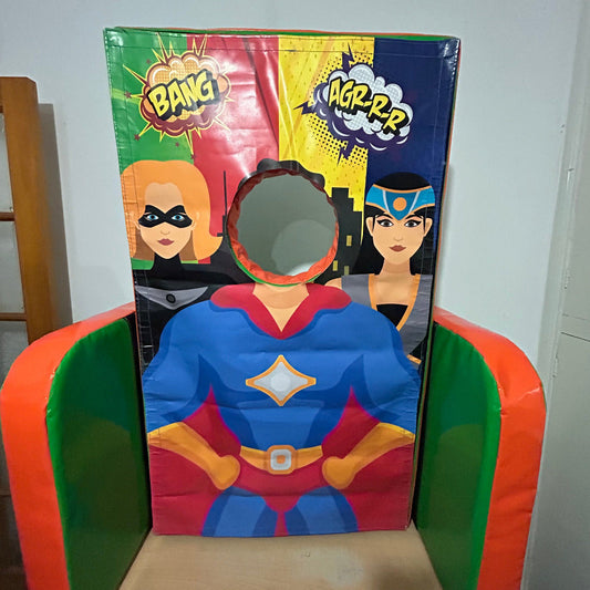 Superhero ‘Face in Hole’ Peek a Boo Green