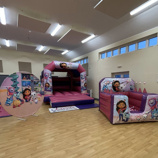 Gabbys Dollhouse Bouncy Castle & Ball Pool Package Purple