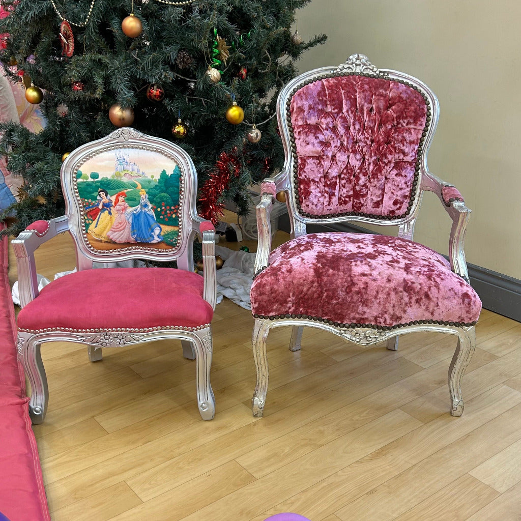 Princess on sale velvet chair