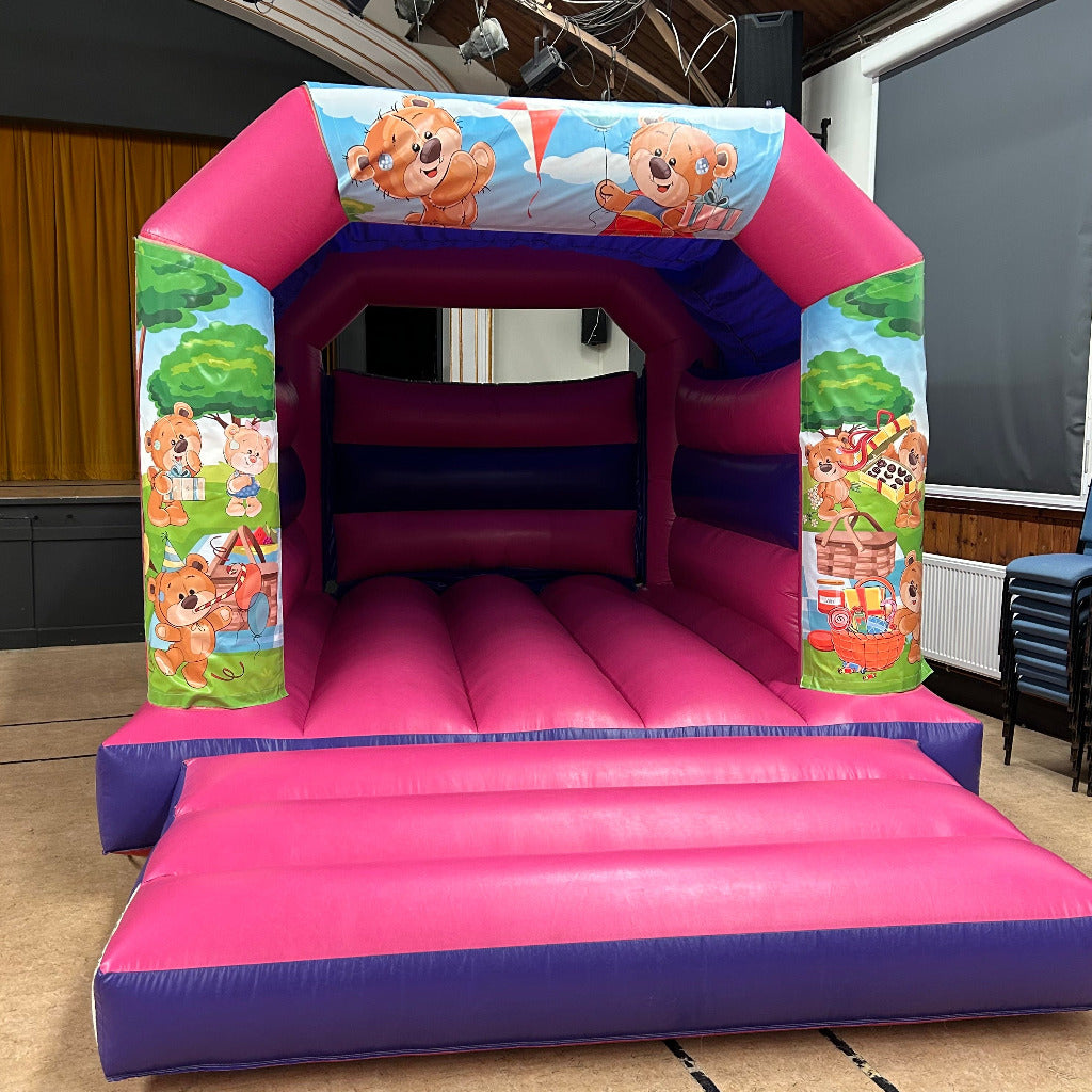 Teddy Bear Picnic Bouncy Castle Pink & Purple