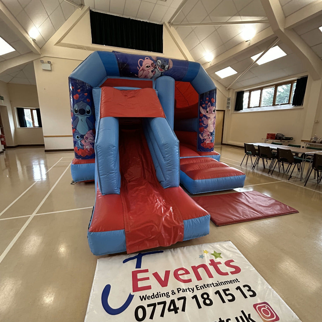 Red & Blue Bounce 'n' Slide Stitch & Angel Themed