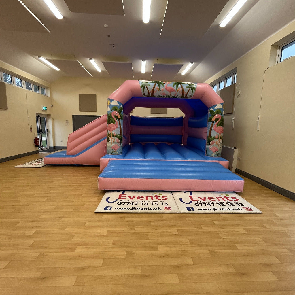 Flamingo Pastel Pink & Pastel Blue Bounce 'n' Slide