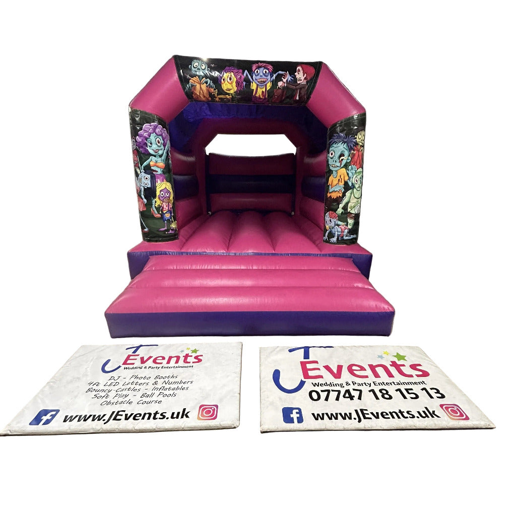 Zombies Bouncy Castle Pink & Purple