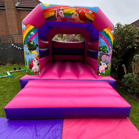 Unicorn Bouncy Castle Pink & Purple