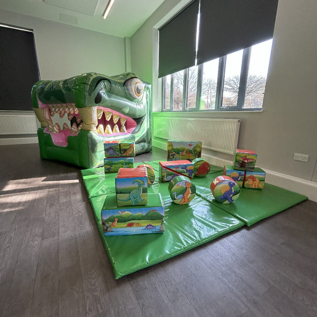 Dinosaur Green Inflatable Ball Pool Air Juggler 3D