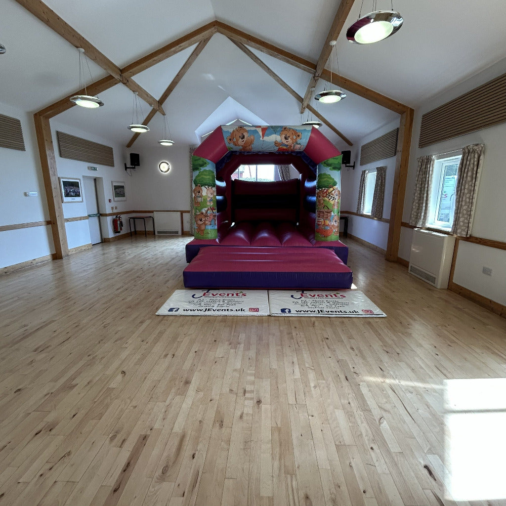 Teddy Bear Picnic Bouncy Castle Pink & Purple