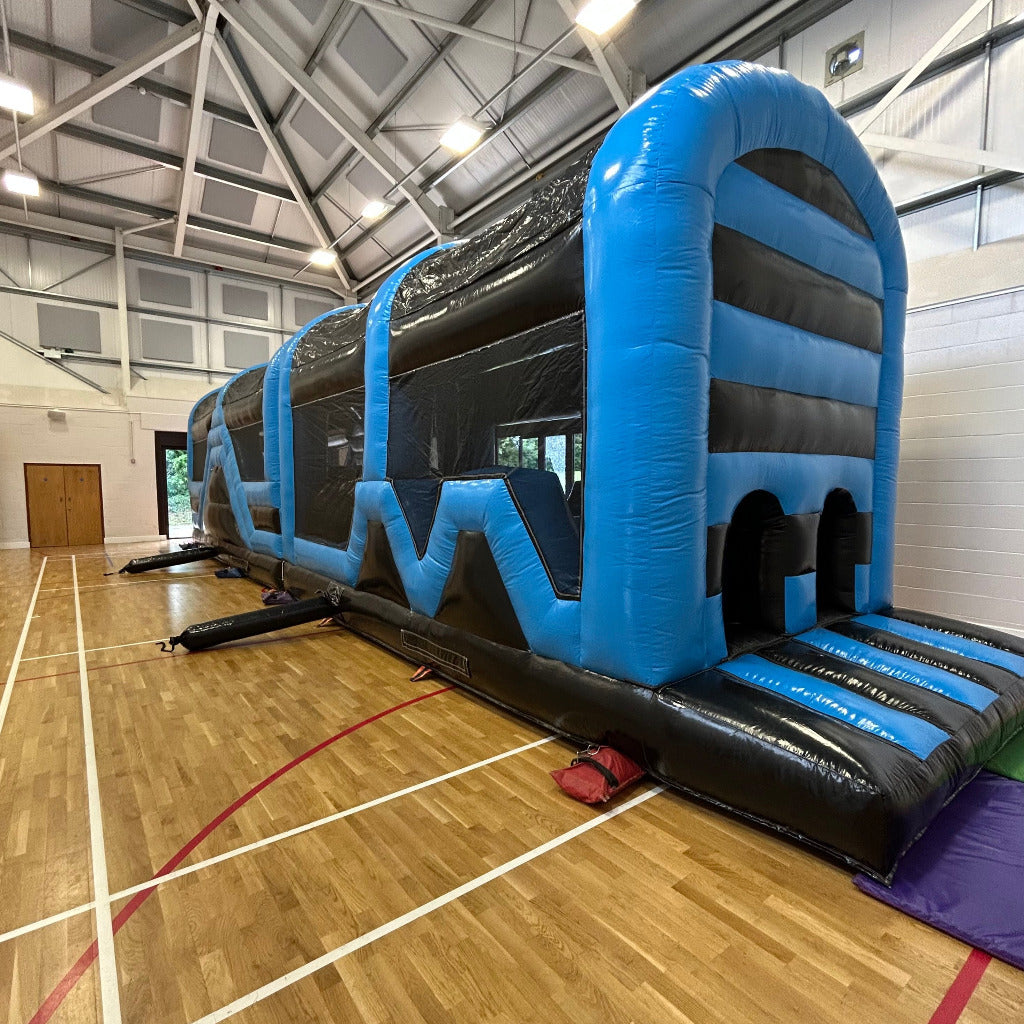 Assault Course 46ft Blue & Black Inflatable Obstacle Course