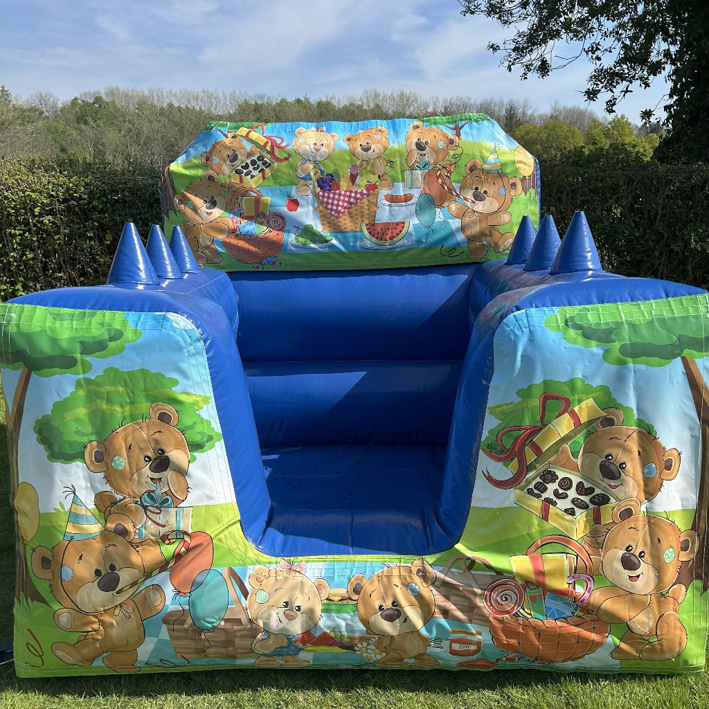Teddy Bear Picnic Blue Inflatable Ball Pool Air Juggler