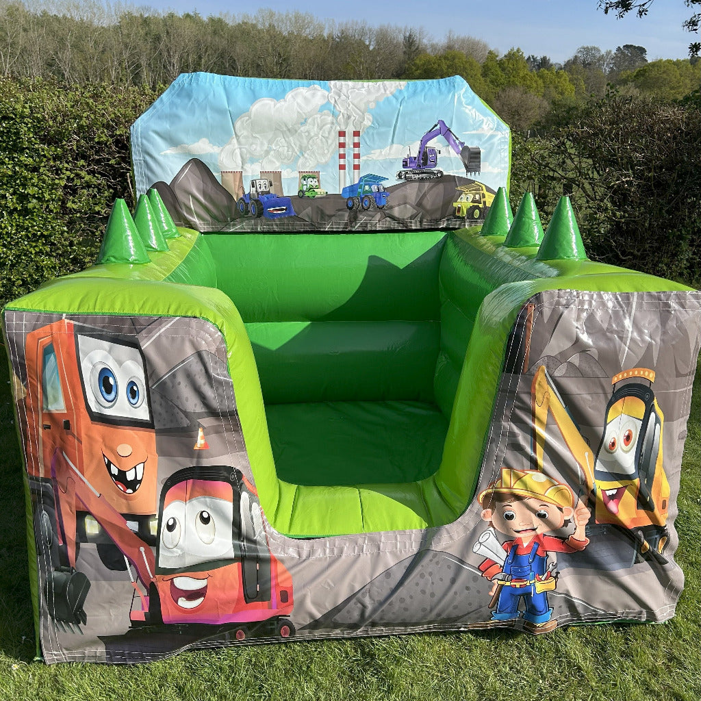 Construction Cartoon Green Inflatable Ball Pool Air Juggler