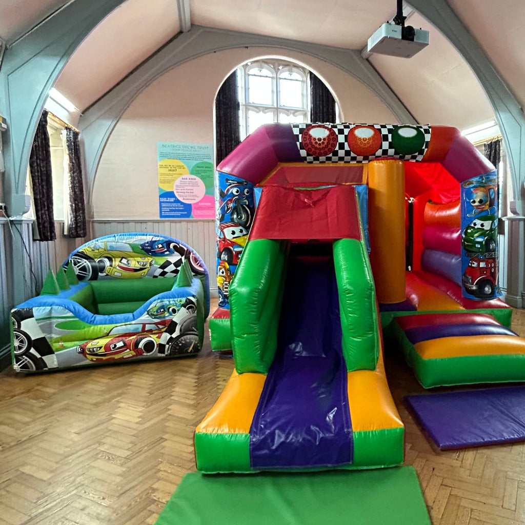 Car /Traffic / Transport Bounce 'n' Slide & Inflatable Ball Pool Air Juggler