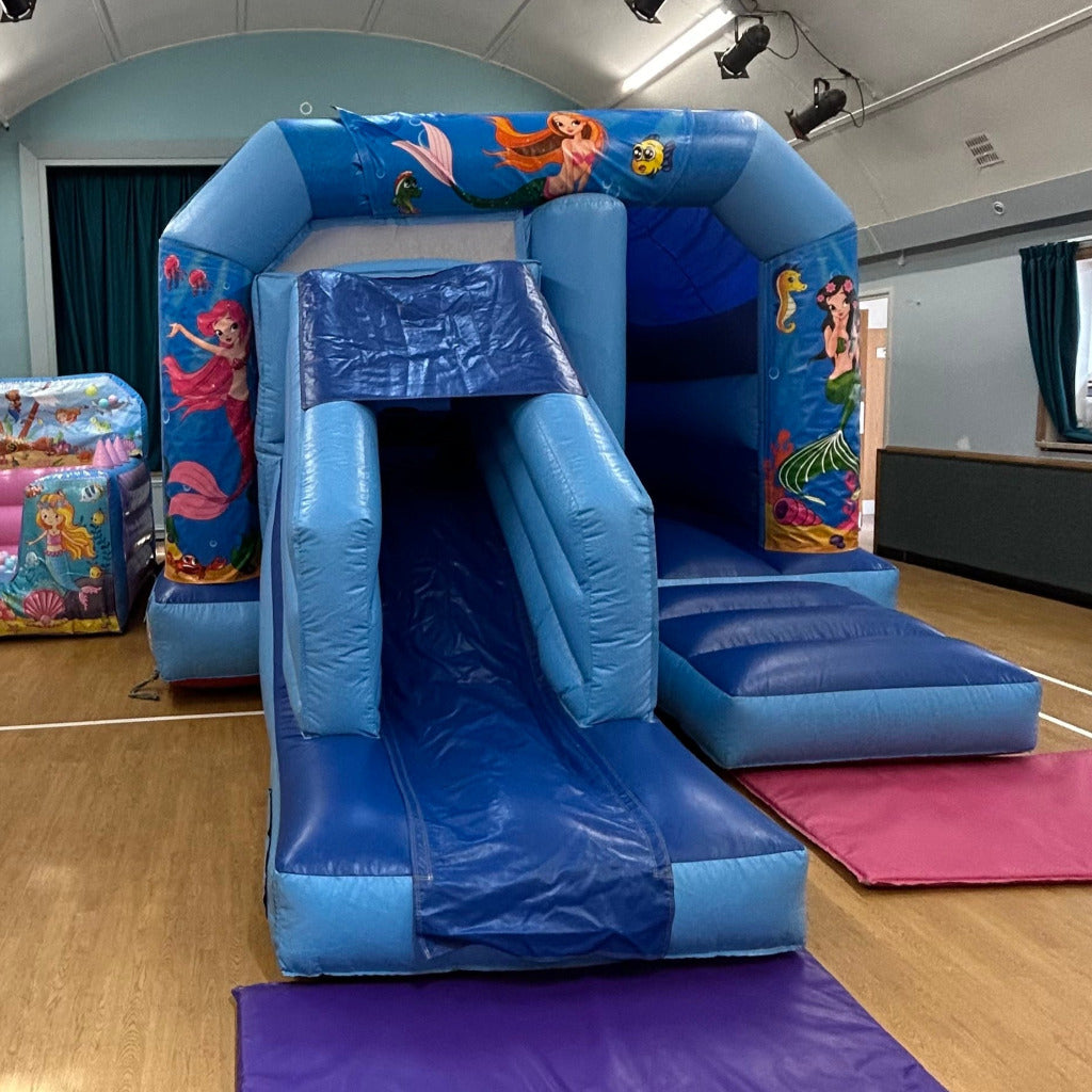 Blue Bounce 'n' Slide Mermaid Themed
