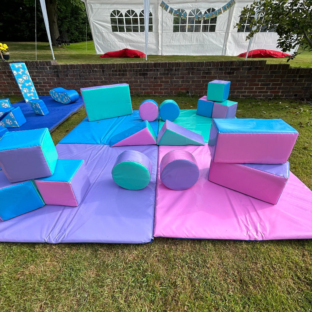 Multicoloured Pastel Soft Play Shapes