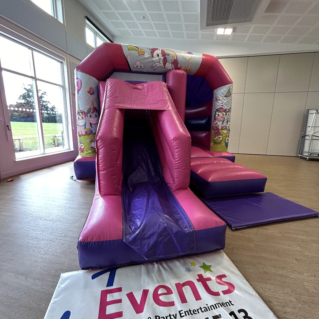 Party Time Unicorn Pink & Purple Bounce 'n' Slide