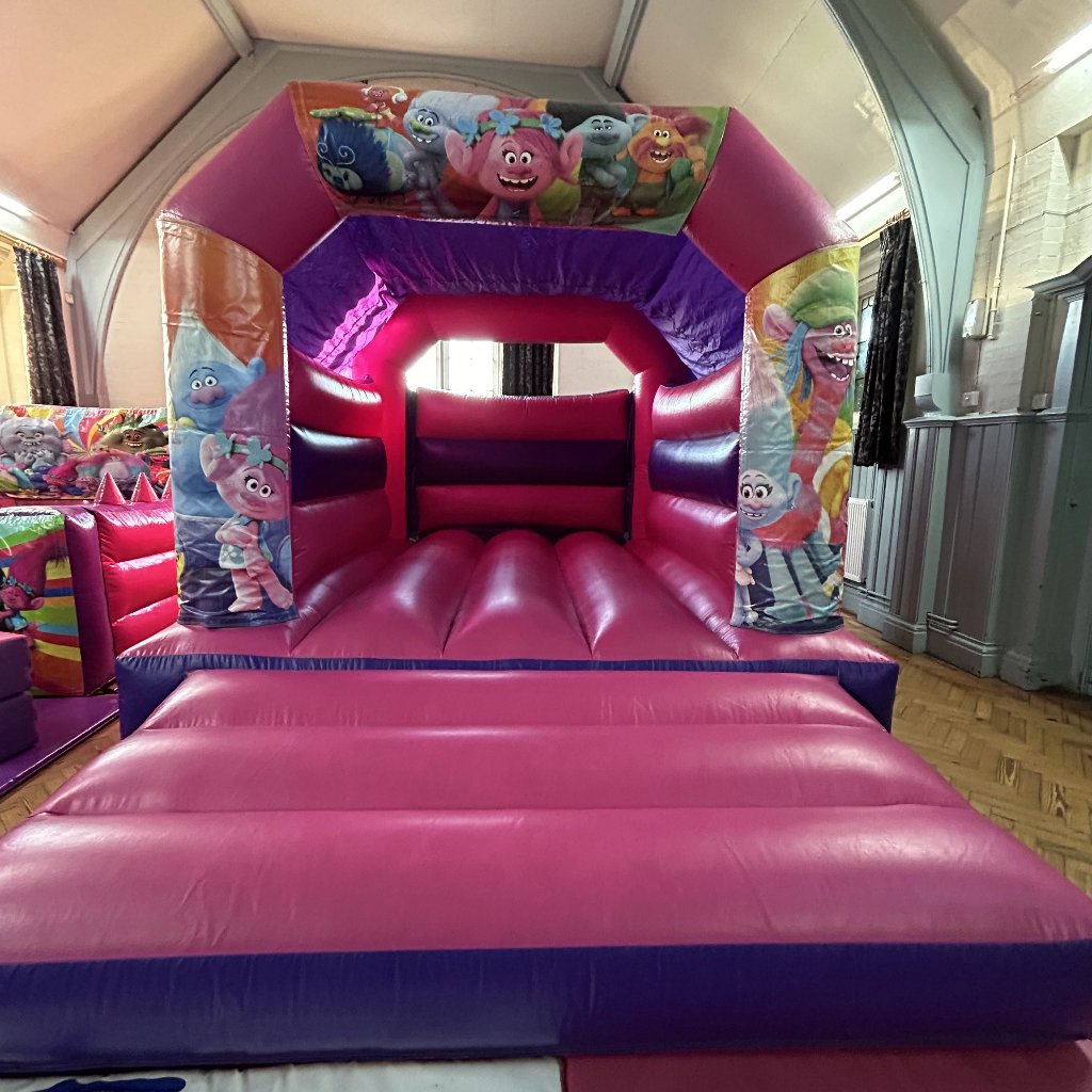 Pink & Purple Bouncy Castle Troll Themed