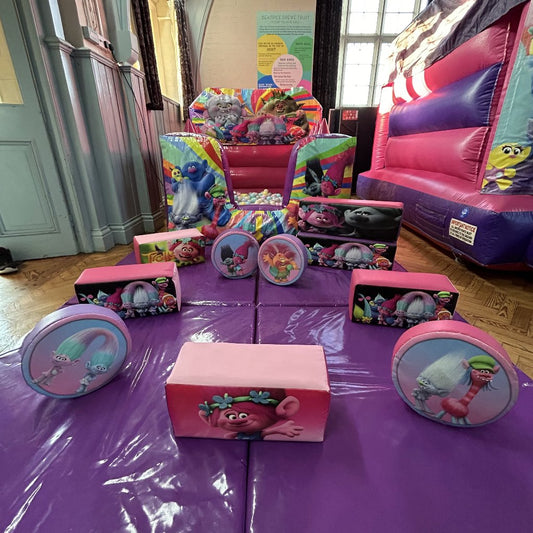 Pink & Purple Troll Inflatable Ball Pool Air Juggler