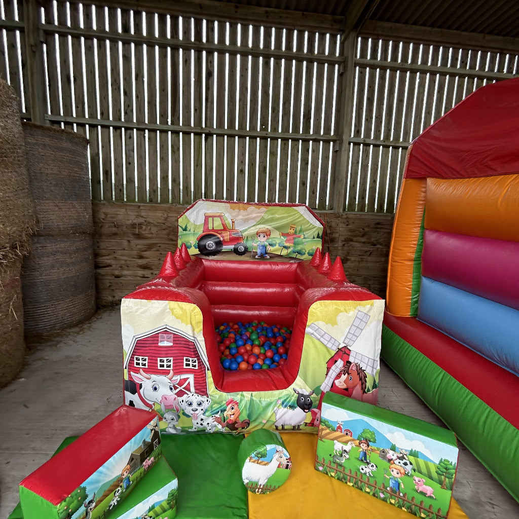 Farm Inflatable Ball Pool Air Juggler Red