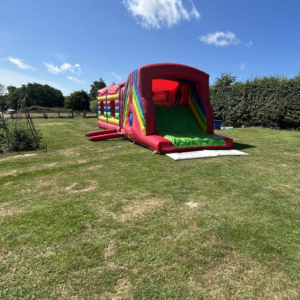 Assault Course 46ft Multicoloured Inflatable Obstacle Course