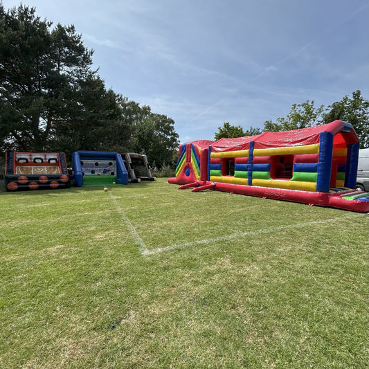 Assault Course 46ft Multicoloured Inflatable Obstacle Course
