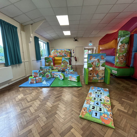 Teddy Bear Bounce 'n' Slide Bouncy Castle, Ball Pool & Soft Play Package