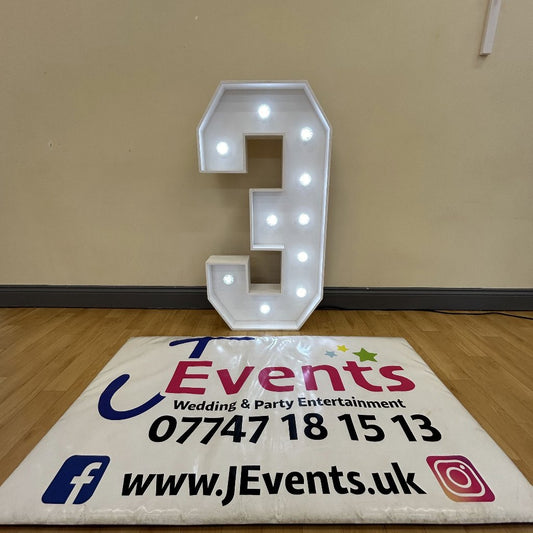 4ft LED Light Up Number 3