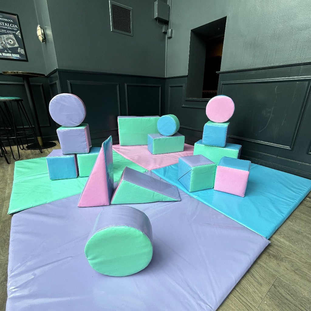 Multicoloured Pastel Soft Play Shapes