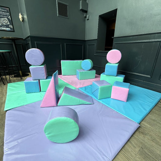 Multicoloured Pastel Soft Play Shapes
