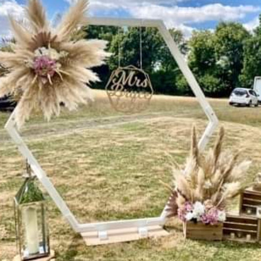 White Hexagon Backdrop