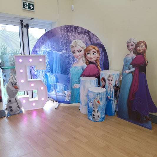 6ft Round Frozen Backdrop Hoop