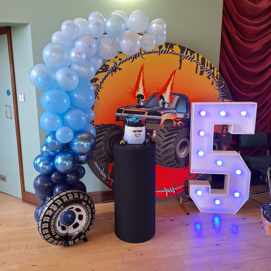 6ft Round Monster Truck Backdrop Hoop