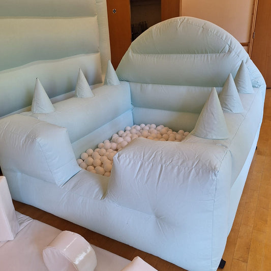 Pastel Light Mint Green / Ice Blue Inflatable Ball Pool Air Juggler