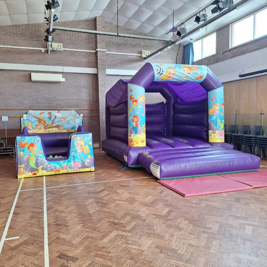 Mermaid 2 Themed Bouncy Castle Purple