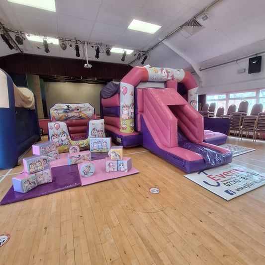 Party Time Unicorn Bounce n Slide, Ball Pool & Soft Play Package