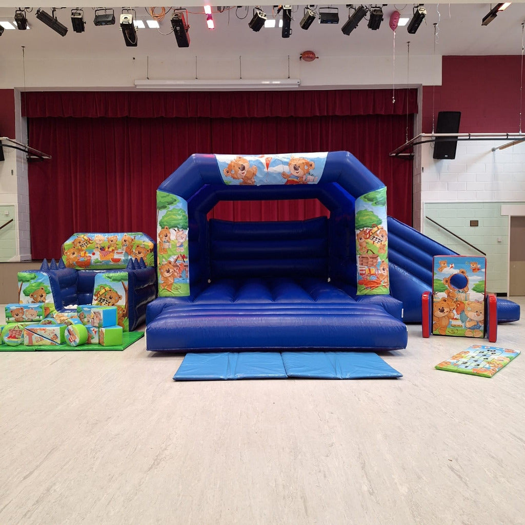 Blue Bounce 'n' Slide Teddy Bear Picnic