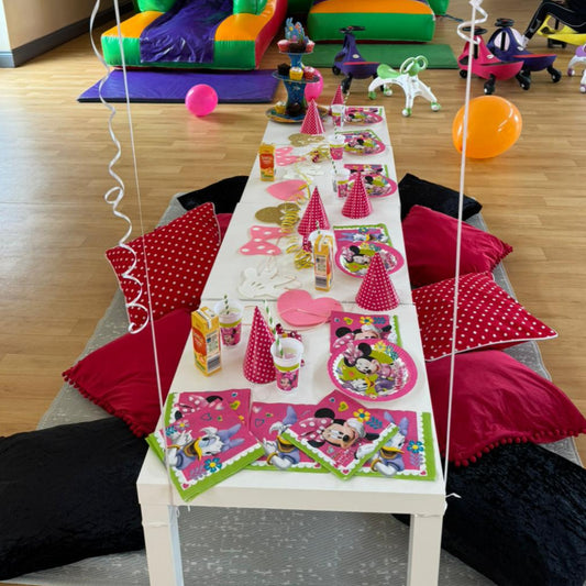 4 x Children Tables, 8 x Cushions & 1 x Rug