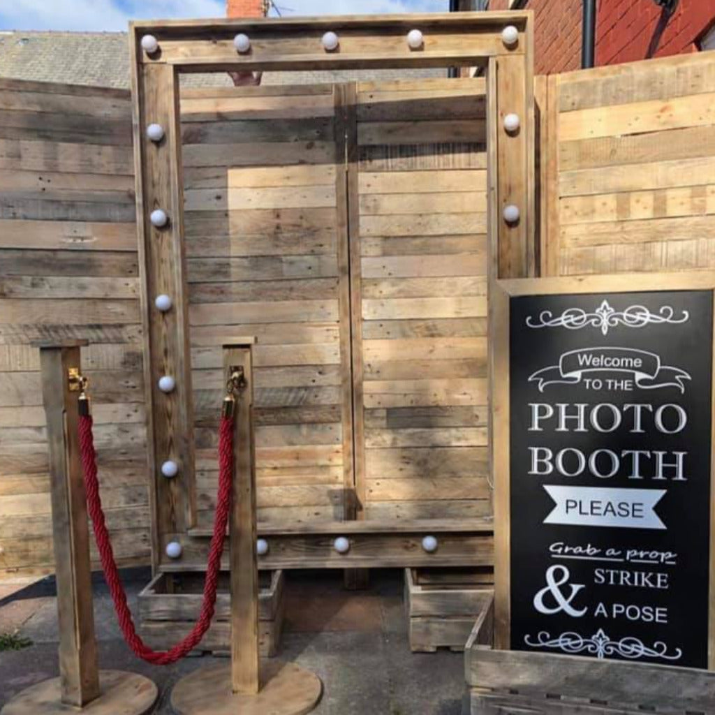 Rustic DIY Photo Booth (without light up frame)