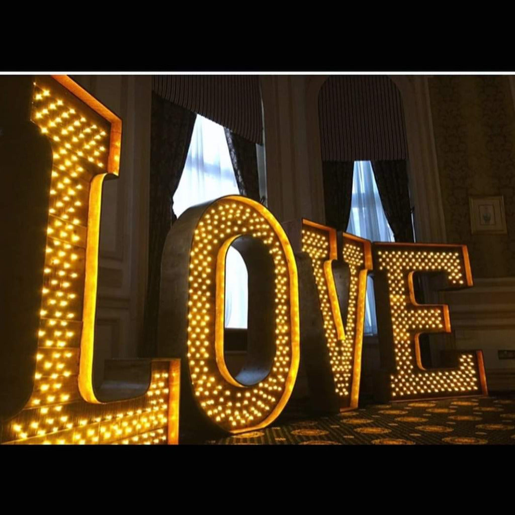 4ft LED Rustic Love Letters