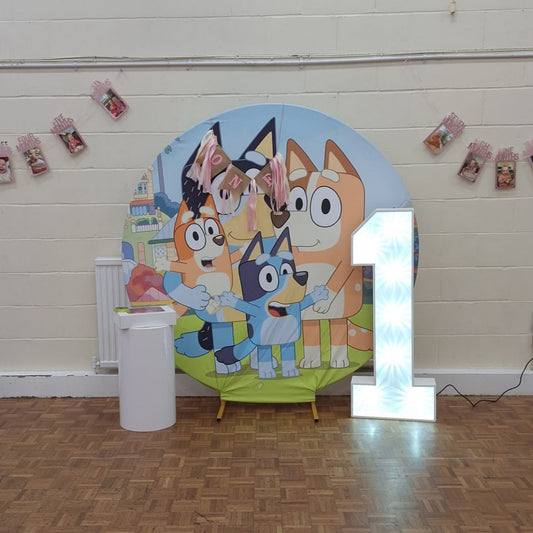 6ft Round Bluey Backdrop Hoop