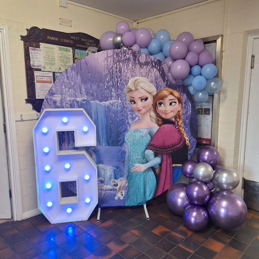 6ft Round Frozen Backdrop Hoop