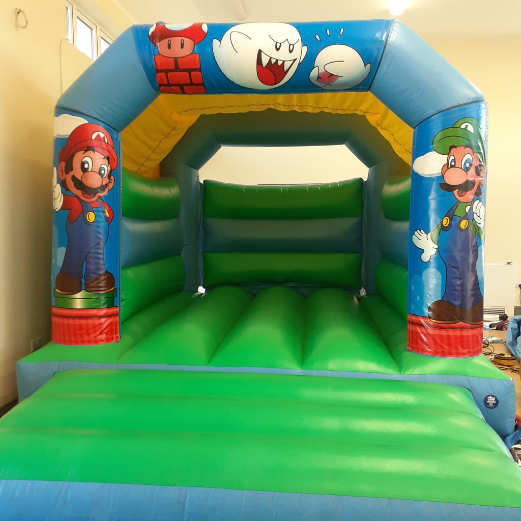 Super Mario Bros 2 Bouncy Castle Blue & Green