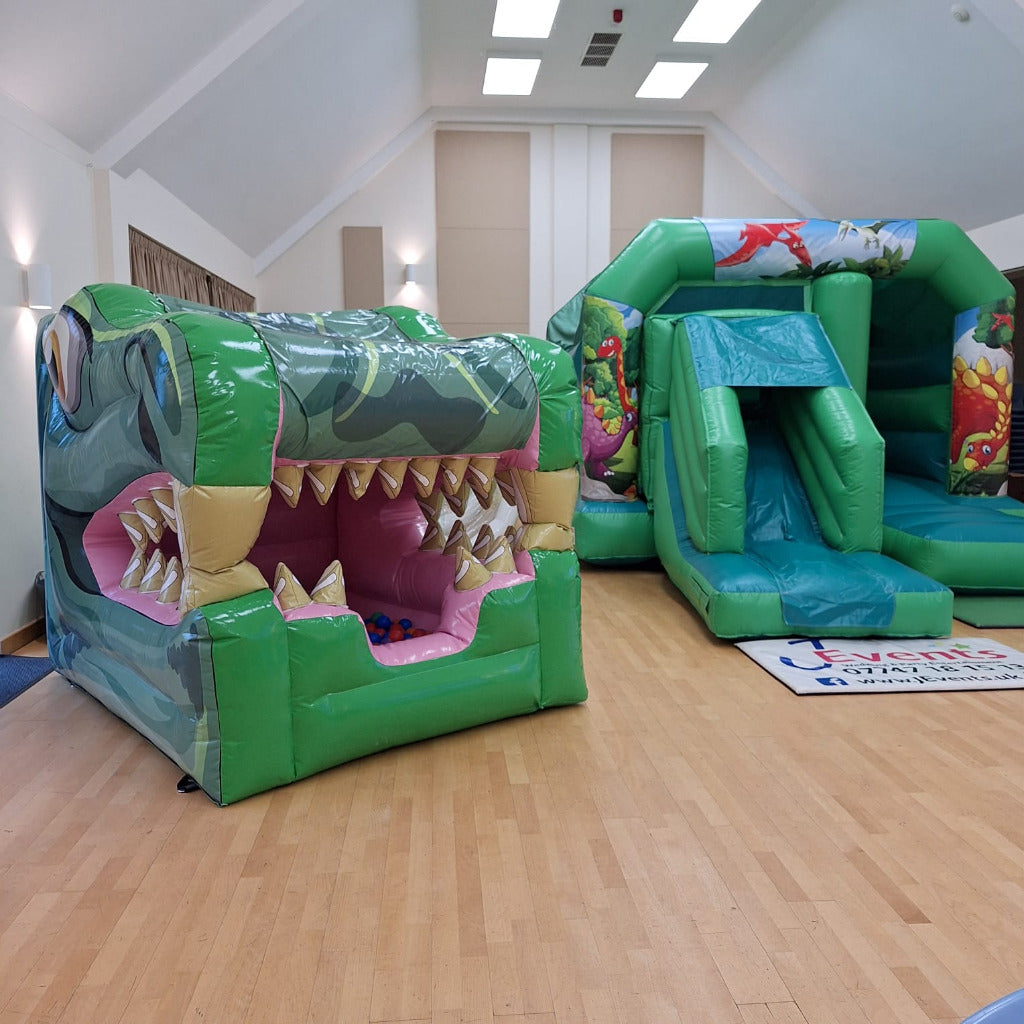 Cartoon Dinosaur Bounce 'n' Slide Green