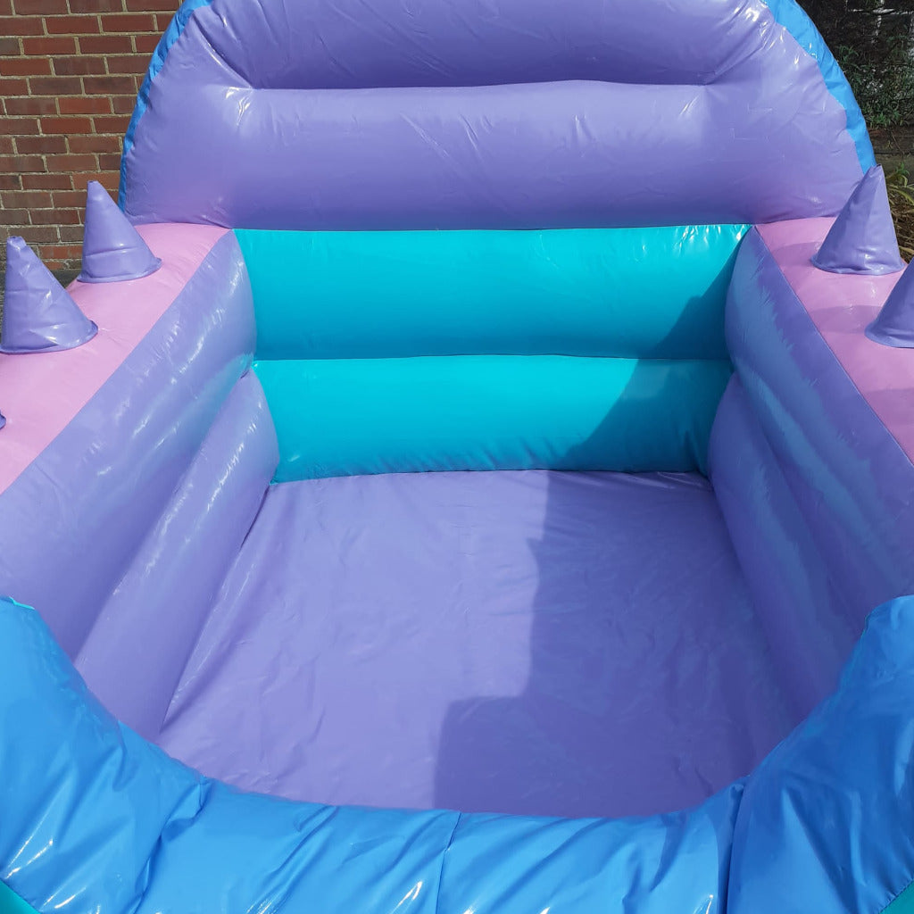 Multicoloured Pastel Inflatable Ball Pool Air Juggler & Multicoloured Pastel Soft Play Shapes