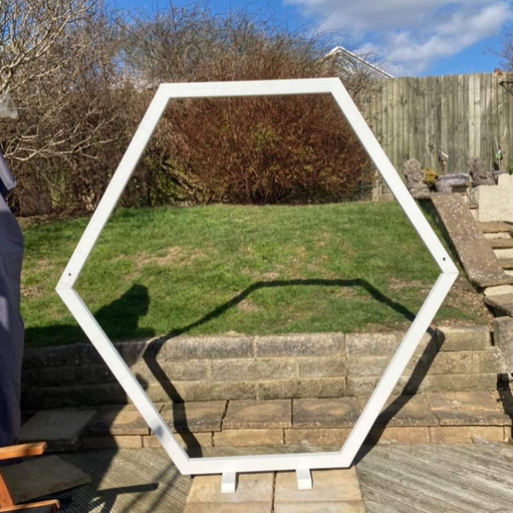 White Hexagon Backdrop