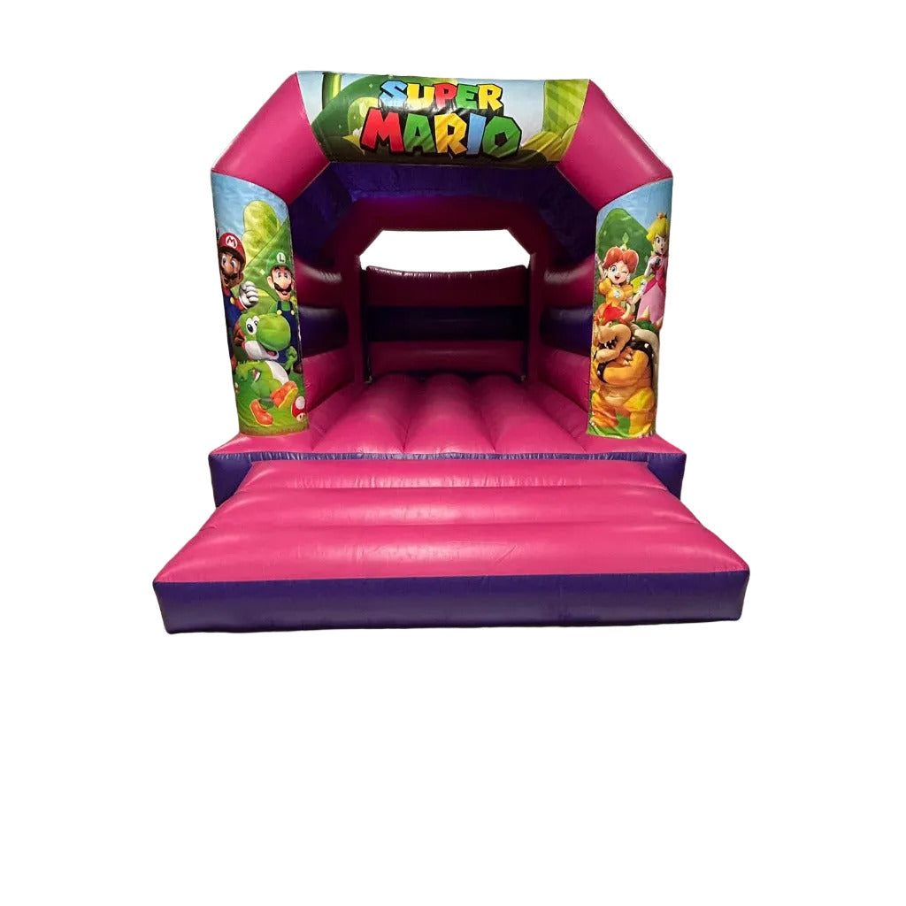 Super Mario Bros Bouncy Castle Pink & Purple